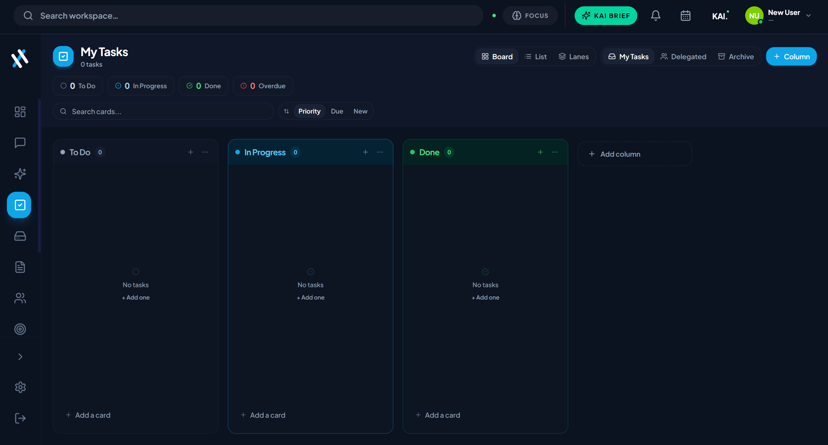 Kaimesh — task management board